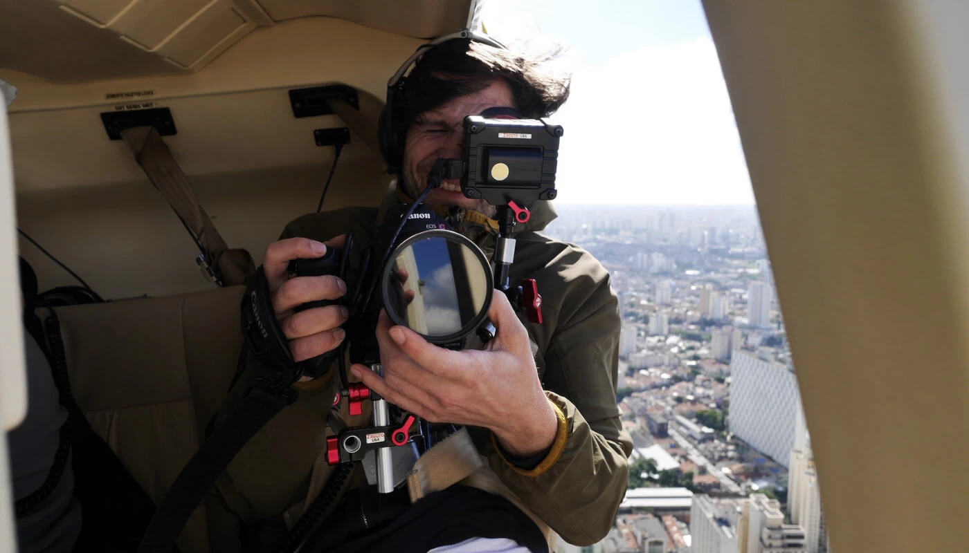 Was ist eine Filmproduktion - aus dem Helikopter in Sao Paulo